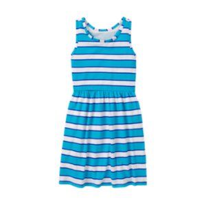 Gymboree Girls Mix N Match Blue White Striped Sundress Dress Size 7-8 NWT